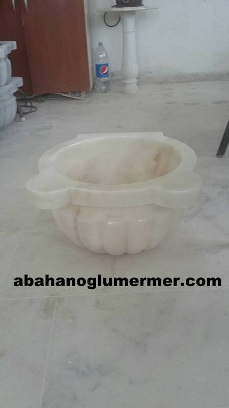 mermer kurna,banyo kurnası,hamam kurnası, ölçüleri : 45x25 cm kurna -009