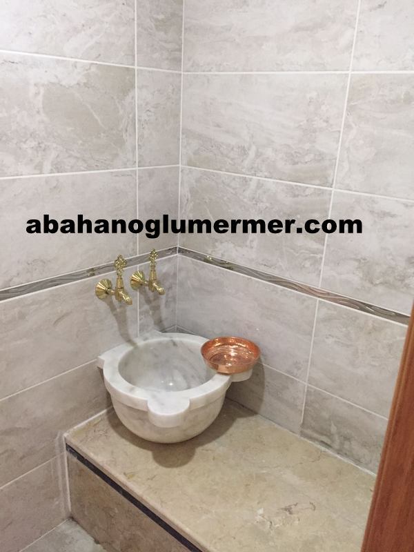 banyo kurnası,hamam kurnası,mermer kurna ölçüleri : 45x25 cm kurna -015