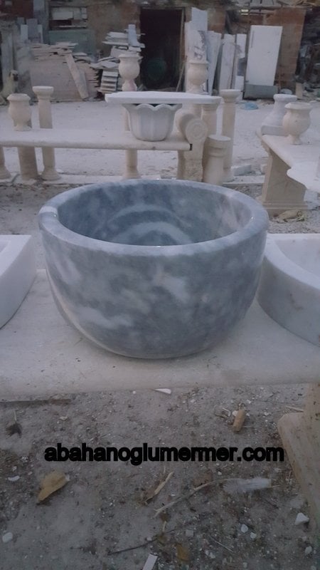 gri mermer hamam kurnası,kurna modelleri,kurna ölçüleri : 45x25 cm kurnalar -057
