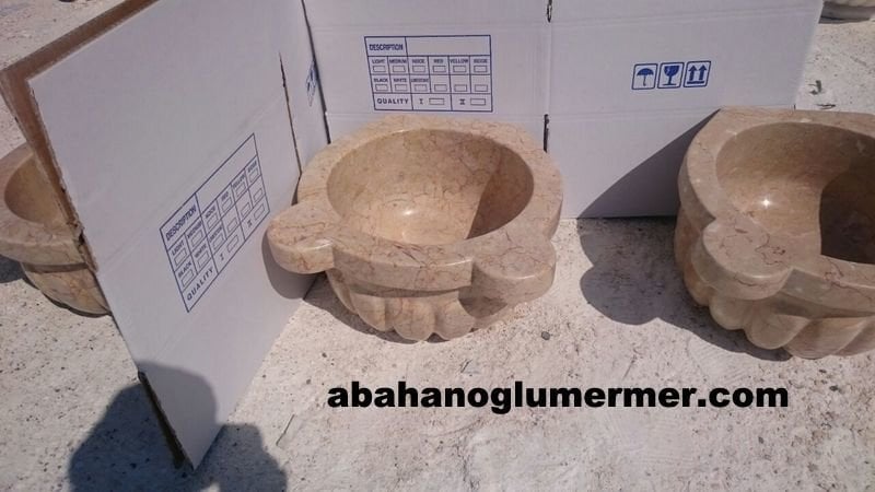 bej mermer kurna,banyo bej kurna,kurna ölçüleri : 45x25 cm kurnalar -061