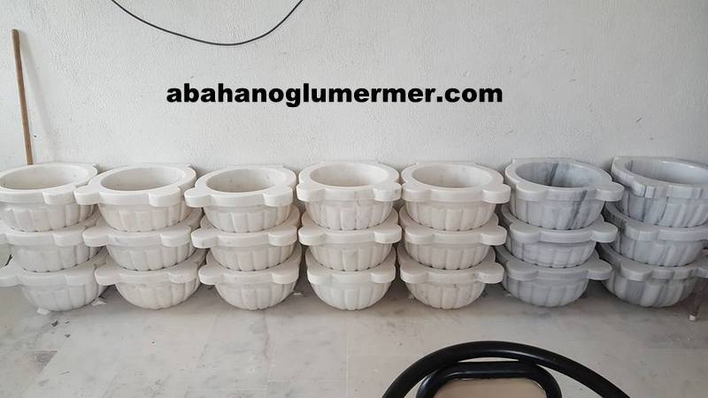 kavun dilimli mermer kurna,kurna modelleri,kurna ölçüleri : 45x25 cm kurnalar -064