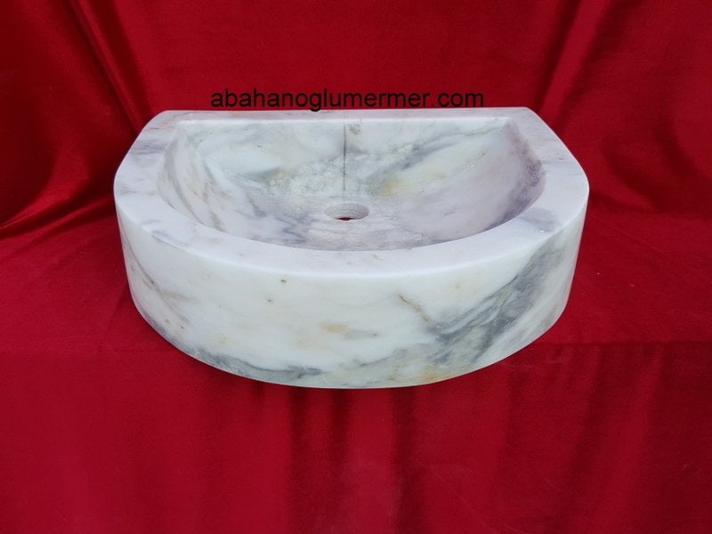 mermer lavabo,lavabo modelleri,lavabo ölçüleri : 12 cm lavabo -003