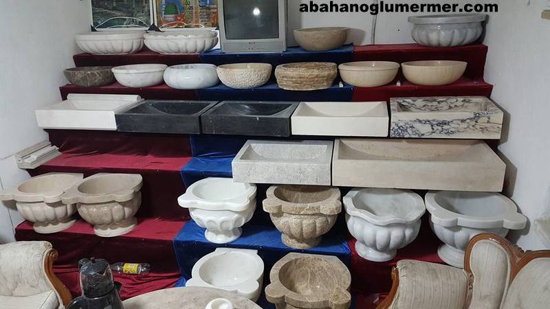 mermer lavabo,doğal taş lavabo modelleri,lavabo ölçüleri : 50x40x12 cm lavabo -013