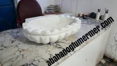 doğal taş işlemeli lavabo,lavabo modelleri,lavabo ölçüleri : 45x55x15 cm lavabo -015