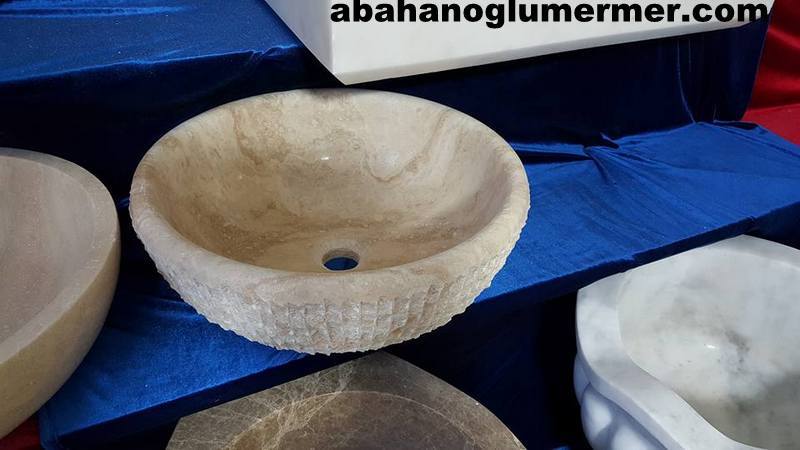 doğal taş lavabo,lavabo modelleri,lavabo ölçüleri : 42x42x15 cm lavabo -018