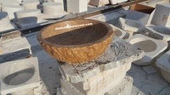 doğal taş lavabo,lavabo modelleri,lavabo ölçüleri : 42x42x15 cm lavabo -027