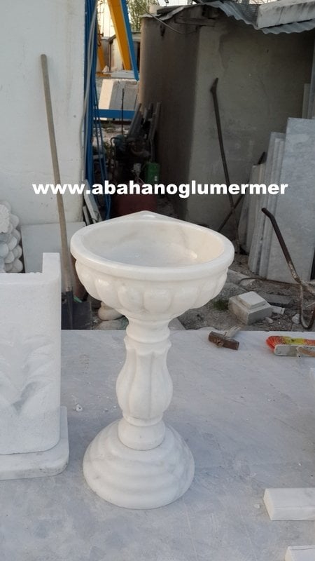 mermer lavabo,ayaklı lavabo modelleri,lavabo ölçüleri : 45x50x87 cm lavabo -036