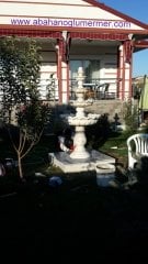 Mermer fıskiye, bahçe fıskiyesi, havuz fıskiyeleri, fıskiye ölçüleri : 80x200 cm, mermer şelale 001