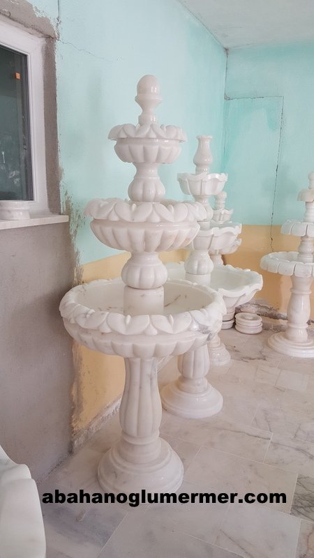 Mermer fıskiye, bahçe fıskiyesi, havuz fıskiyeleri,fıskiye ölçüleri : 60x180 cm, mermer şelale 013