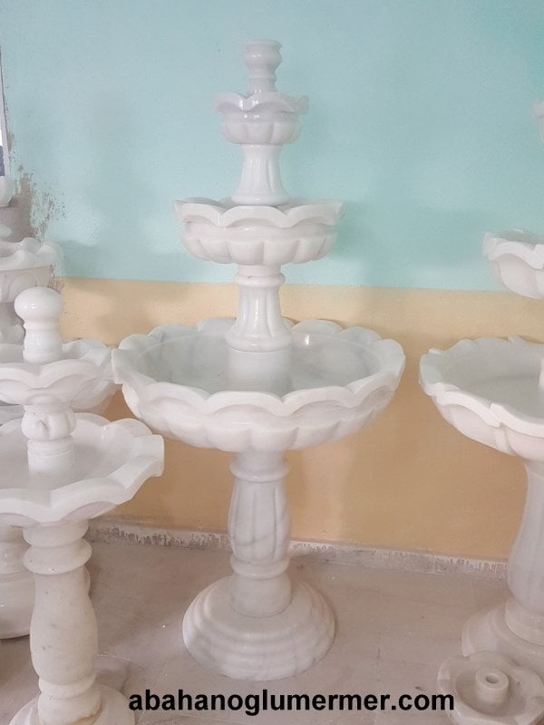 Mermer fıskiye, bahçe fıskiyesi, havuz fıskiyeleri, Fıskiye ölçüleri -70x180 cm mermer şelale 022