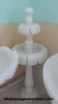 Süs havuzu, Mermer fıskiye, bahçe fıskiyesi, mermer havuz fıskiyesi, Fıskiye ölçüleri -45x130 cm mermer şelale 037