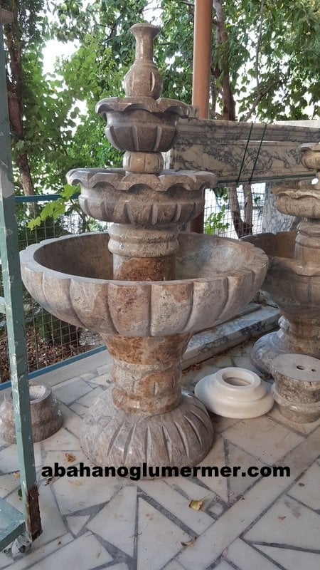Bahçe Süs Havuzu, Mermer fıskiye, bahçe fıskiyesi, havuz fıskiyeleri, Fıskiye ölçüleri -100x170 cm mermer şelale 041