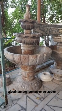 Bahçe Süs Havuzu, Mermer fıskiye, bahçe fıskiyesi, havuz fıskiyeleri, Fıskiye ölçüleri -100x170 cm mermer şelale 041