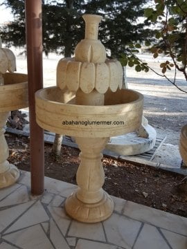 Mermer fıskiye, bahçe fıskiyesi, havuz fıskiyeleri, Fıskiye ölçüleri -80x130 cm mermer şelale 043