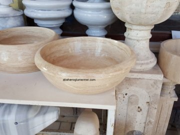 ayaklı doğal taş lavabo,lavabo modelleri,lavabo ölçüleri : 12x15 cm lavabo -043