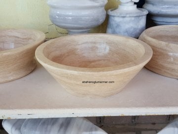 ayaklı doğal taş lavabo,lavabo modelleri,lavabo ölçüleri : 42x15 cm lavabo -045