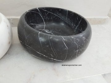 ayaklı doğal taş lavabo,lavabo modelleri,lavabo ölçüleri : 42x15 cm lavabo -049