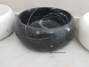 ayaklı doğal taş lavabo,lavabo modelleri,lavabo ölçüleri : 42x15 cm lavabo -049