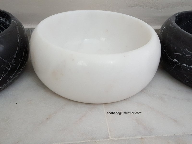 ayaklı doğal taş lavabo,lavabo modelleri,lavabo ölçüleri : 42x15 cm lavabo -050