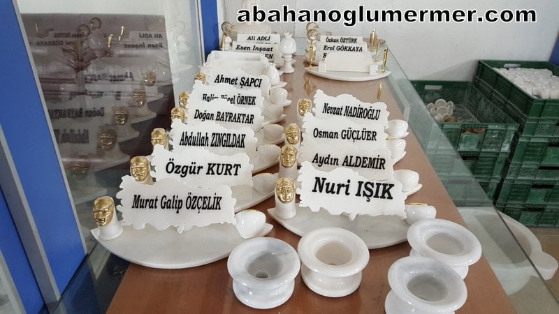 mermer isimlik. büro isimlik, masa isimliği -004