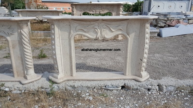 trewerten mermer şömine, mermer şömine modelleri, mermer şömine 007