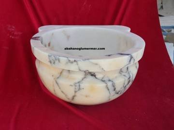 mermer kurna, hamam kurnası ölçüleri 45x25 cm -091
