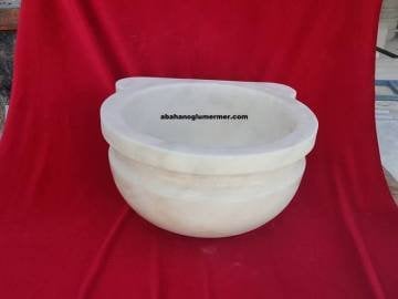 mermer kurna, hamam kurnası ölçüleri 45x25 cm -091