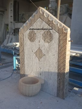 Yekpare Hayrat çeşme modelleri, mermer çeşme, 058