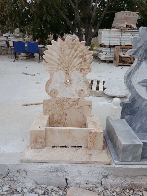 Bahçe çeşmesi, mermer bahçe çeşmesi modelleri, çeşme -052