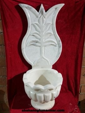 osmanlı modeli aynalı mermer kurna, aynalı kurna -095