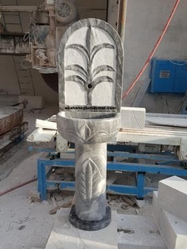 Bahçe çeşmesi, mermer bahçe çeşmesi modelleri, çeşme -057