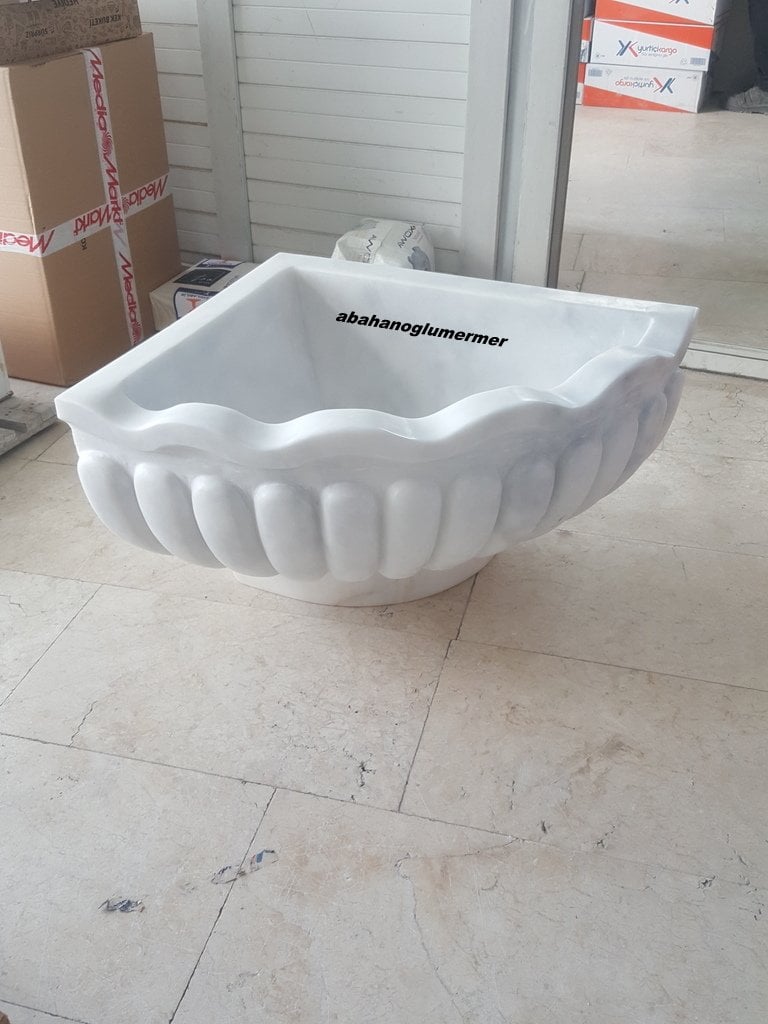 mermer kurna, hamam kurnası ölçüleri 55x40x35cm-106