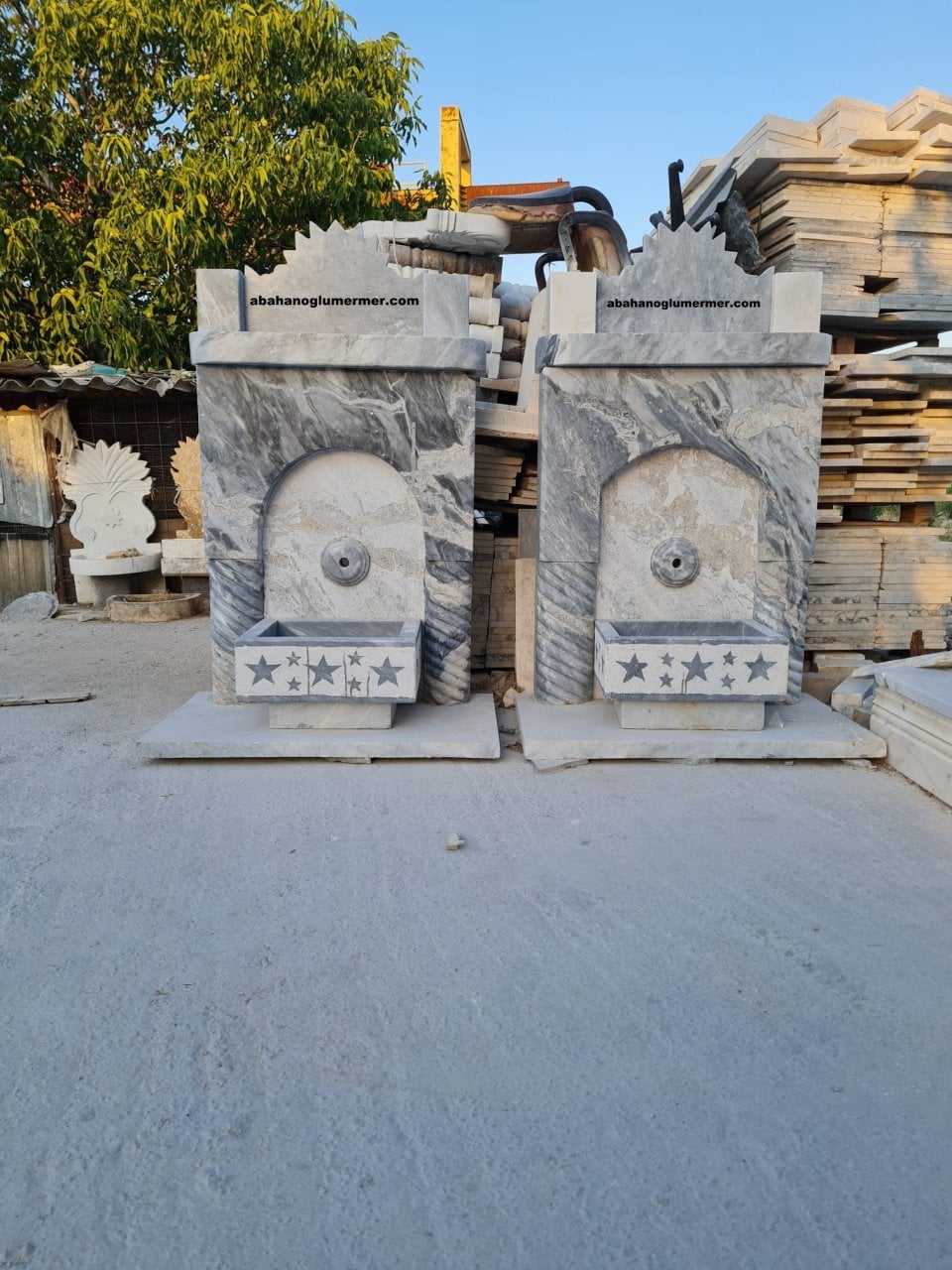 Bahçe çeşmesi, mermer bahçe çeşmesi modelleri, çeşme -081