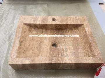 doğal taş lavabo, siyah lavabo modelleri, lavabo ölçüleri :63